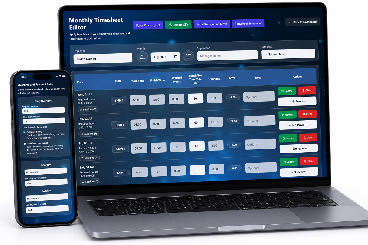 Attendance management module